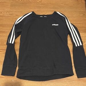 Adidas black Sweatshirt with White Accents